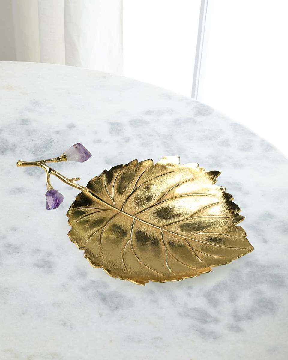 Budding Amethyst Leaf Tray II
